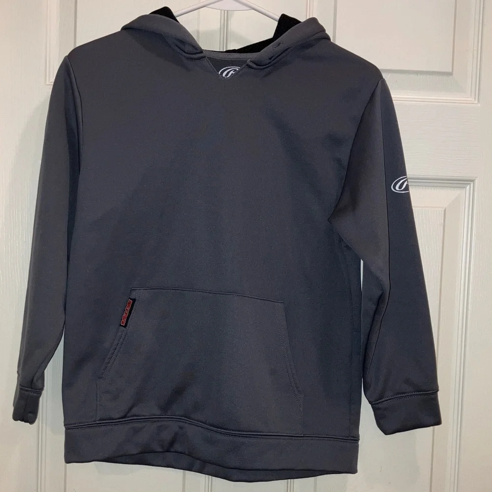 Rawlings Gray Oversized Hoodie Youth S Pullover Kangaroo Pocket Activewear Kids